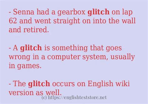 sentence with glitch|glitch .